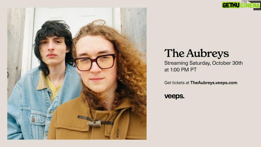Finn Wolfhard Instagram - Happy to announce an Aubreys show on stream everywhere October 30 at 1 PM PDT. Link in the bio to hear @drumboym and me play some new songs from our @theaubreysrphun album out on November 5. Thanks to all our pals @veeps and @verse.la ❤️!! LINK IN BIO LET’S GOOOOO Planet Earth