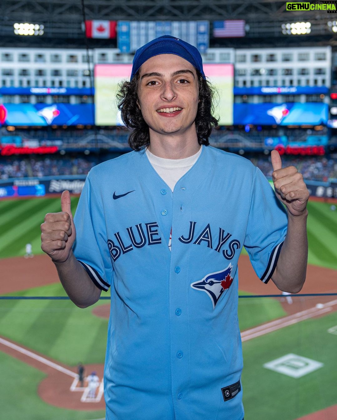 Finn Wolfhard Instagram - Nothing strange about this💙🇨🇦⚾️ Thanks to lifelong #BlueJays fan Finn Wolfhard for joining us!
