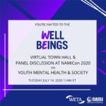 Finn Wolfhard Instagram - Free registration is open for NAMICon 2020, a Virtual Event taking place TODAY. Participate in live, on-demand workshops covering a wide range of topics, including a dedicated #YouthMentalHealth track with panel discussions featuring a phenomenal line-up of youth voices! www.nami.org/ExperienceNAMICon @namicommunicate #WellBeings #WellBeingsLive