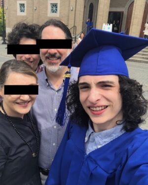 Finn Wolfhard Instagram - Thanks to these people who kidnapped me at birth and raised me, and all the teachers who taught me in Vancouver and on the road in Atlanta and LA and Wicklow and NY (❤️Marina and Dan and Eva and Leona and Scott and Phil and so many others), and last but not least, my classmates and teachers and admin at St. Pats.  I honestly could not have made it without you - and now let’s all go do good things.