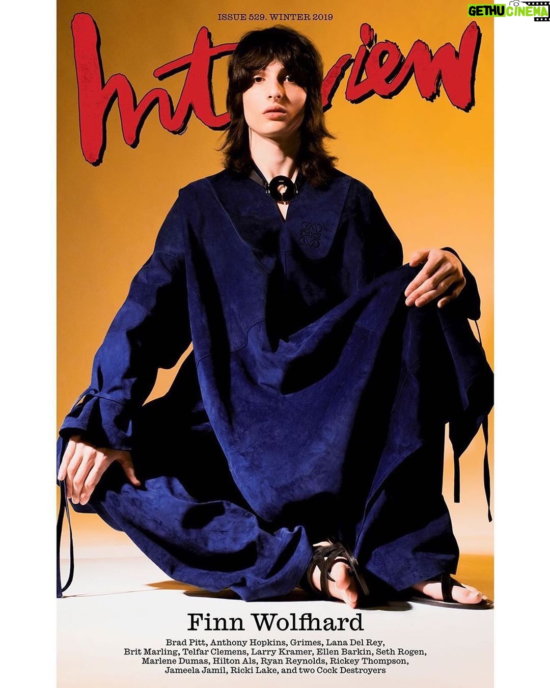 Finn Wolfhard Instagram - That’s levitation, Holmes - the new cover for @interviewmag !!! Plus Kitsilano’s mighty @vancityreynolds grilled me for hours, and it’s all up there in black and white. Link in the bio/ Photographed by @cruzcvaldez and styled by @dara._ for the Winter Issue. Groomer: Anna Bernabe, @heyannabee Editor-in-Chief, Nick Haramis @nickkharamis Creative Director, Mel Ottenberg, @melzy917 Entertainment Director, @ltabachb