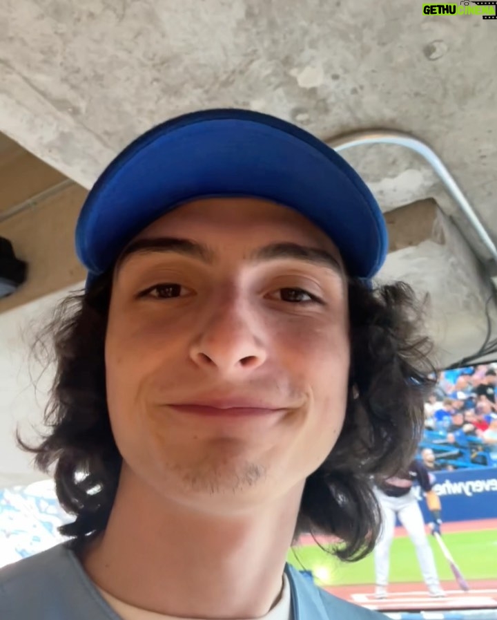 Finn Wolfhard Instagram - Nothing strange about this💙🇨🇦⚾️ Thanks to lifelong #BlueJays fan Finn Wolfhard for joining us!