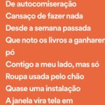 Francisco Soares Instagram - o que fazer com a realização que não se é especial e único? Como navegar num mundo pós-narcisista? Como me contento com a terra quando tanta gente me convenceu que era Deus no céu? Intocável. Resiliente. Corajoso. Após retirar a camada divina do meu ser, deparo-me com as mesmas dores que tinha quando era adolescente. O vazio. A dissociação de tudo o que é real, a constante fantasia e day dreaming de talvez um dia, por obra do acaso, estar num sítio melhor. Mas ao contrário dos meus precoces dias, desta vez estes pensamentos arrecadam com ele uma obrigatoriedade de ação. Tenho agora consciência que se eu próprio não criar esta fantasia, ela nunca irá acontecer. Talvez a vida seja este percurso até à fantasia, ao perfeito. Talvez essa fantasia nem exista, mas o caminho até la nos mostre outras coisas que sejam suficientes para continuar esta viagem. Talvez tenha tempo, ou talvez já vá tarde demais. Talvez seja forte, ou fraco. Talvez seja corajoso ou me tenha acobardado e desistido de mim. Ou talvez seja isso tudo. Uma mixórdia. De qualquer das formas, cá estarei para tentar todas as soluções, beber de todas as fontes que prometam vida eterna. E talvez la no fim, perceba que sempre fui aquilo que mais me quis tornar.