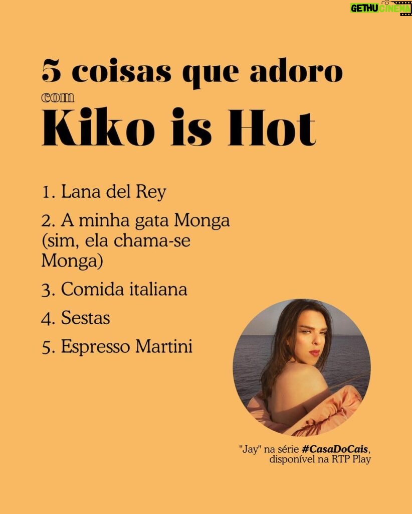 Francisco Soares Instagram - Pedimos ao @kikoishot uma lista com 5 coisas que adora e 5 coisas que odeia. Kiko is Hot é argumentista e protagonista de #CasaDoCais e Mr. X em #5Starz ambas na @rtpplay e também a Testemunha em #15’ com estreia no @festfilmfestival