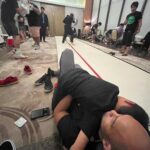 Frank Camacho Instagram - My boy and I calm before the storm. Before @brawlintl submission only match. So cool having him in the warm up room with all the fighters.