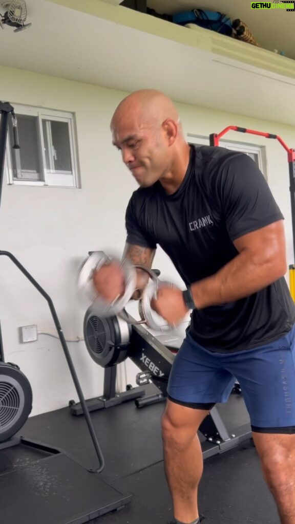 Frank Camacho Instagram - “Hey love @sarah.filush.camacho film me doing the spinners so I can post about how badass it is.” 😂 . These spinners are such a great and simple piece of exercise equipment I’ve grown to enjoy the benefits of. Thanks Coach @raychargualaf