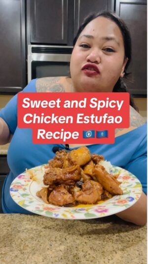 Frank Camacho Instagram - Sweet and Spicy Chicken Estufao Recipe 🇲🇵🇬🇺🔥

SHINARP cleaver from @bladesbycrank! You can order yours at BLADESBYCRANK.COM 🙏🏽🔥

P.S. “Estufao” is the Chamorro/CHamoru word for “adobo.” You can estufao any meat and guarantee it’s gonna be SO, SO GOOD!! 😋🔥

#nettycee #bladesbycrank #nettyceecooks #frankthecrank #cleaver #knives #blades #homecooked #homecooking #simplerecipe #easyrecipe #chamorro #CHamoru #saipan #guam #cnmi #marianas #themarianas #nettyceeeats #ad