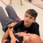 Frank Camacho Instagram - My boy and I calm before the storm. Before @brawlintl submission only match. So cool having him in the warm up room with all the fighters.