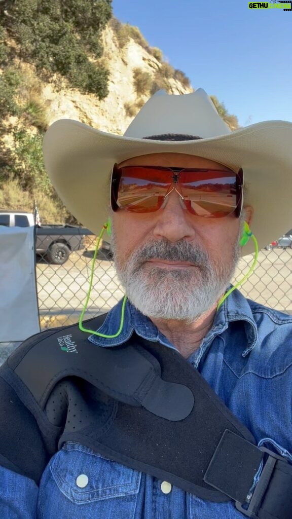Frank Stallone Jr. Instagram - Getting ready for The Grand National in Enid Oklahoma , so it's practice practice practice! Wishing our vets and all true Americans a blessed day. #enidok @berettaofficial #trapshooting @oaktreegunclub