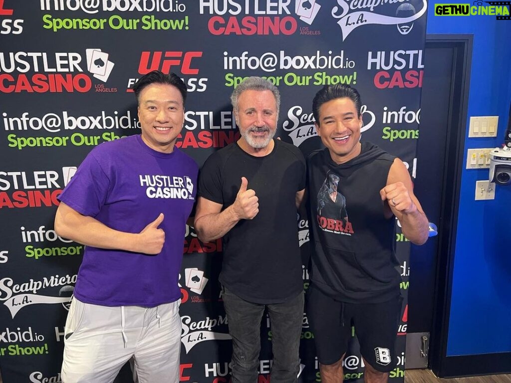 Frank Stallone Jr. Instagram - Had a wonderful time with Steve Kim and Mario Lopez on their streaming show watch it we talk on everything. The 3rd Knockdown Rule. @steveoralekim @mariolopez