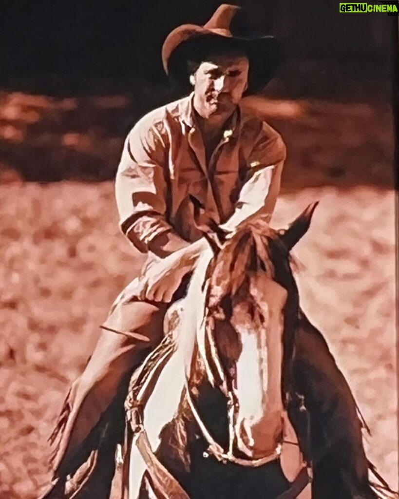 Frank Stallone Jr. Instagram - In my Cowboy days on a stud paint. Man was I happy.🇺🇸🙏 #studhorse #painthorse #pintopony