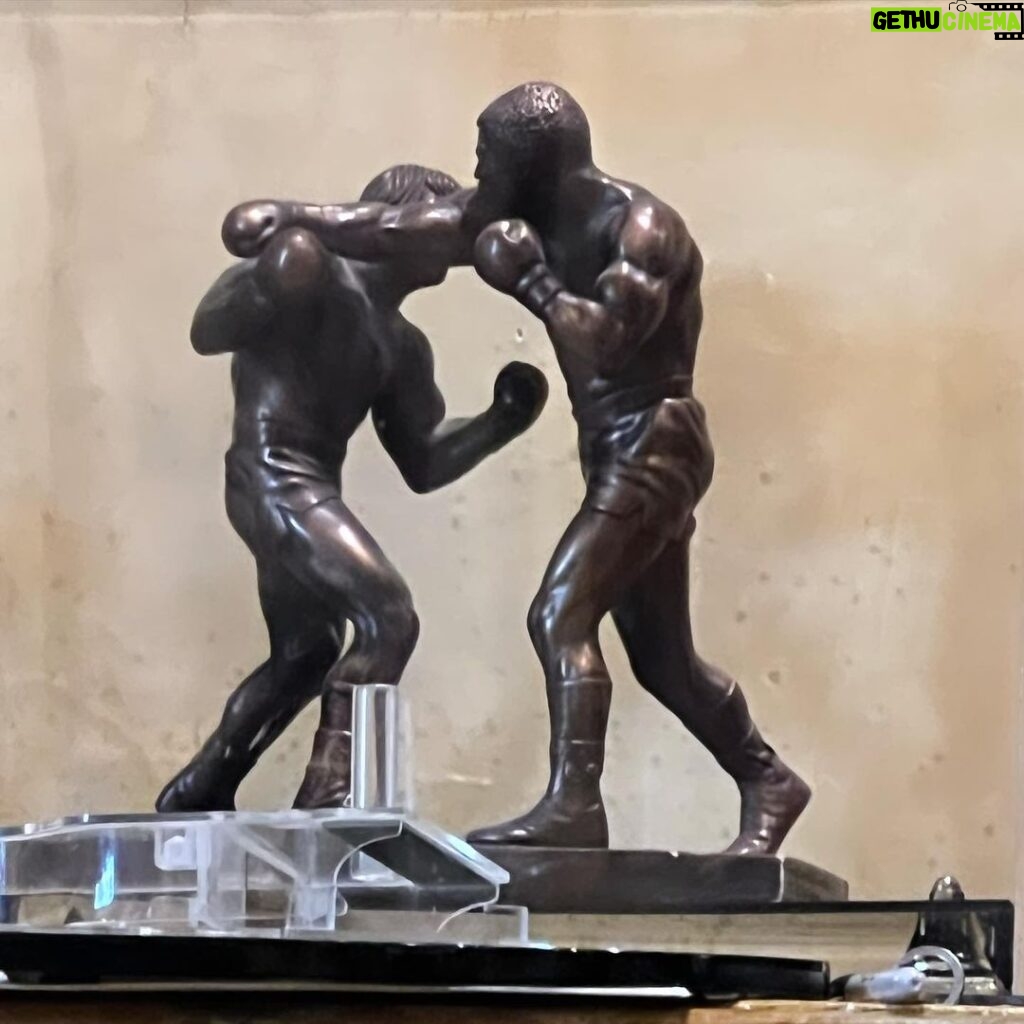 Frank Stallone Jr. Instagram - One of my favorite bronzes of big brother and Apollo Creed. @rockymovie