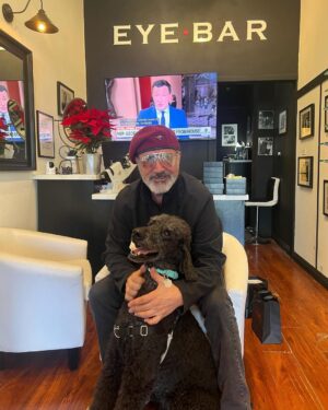 Frank Stallone Jr. Instagram - I've always loved standard Poodles, I'm here with Melvin at my pal Rob Mione Eye Bar in Beverly Hills. My favorite place where I buy all my glasses. @eyebarbh @Rob Mione #standardpoodle