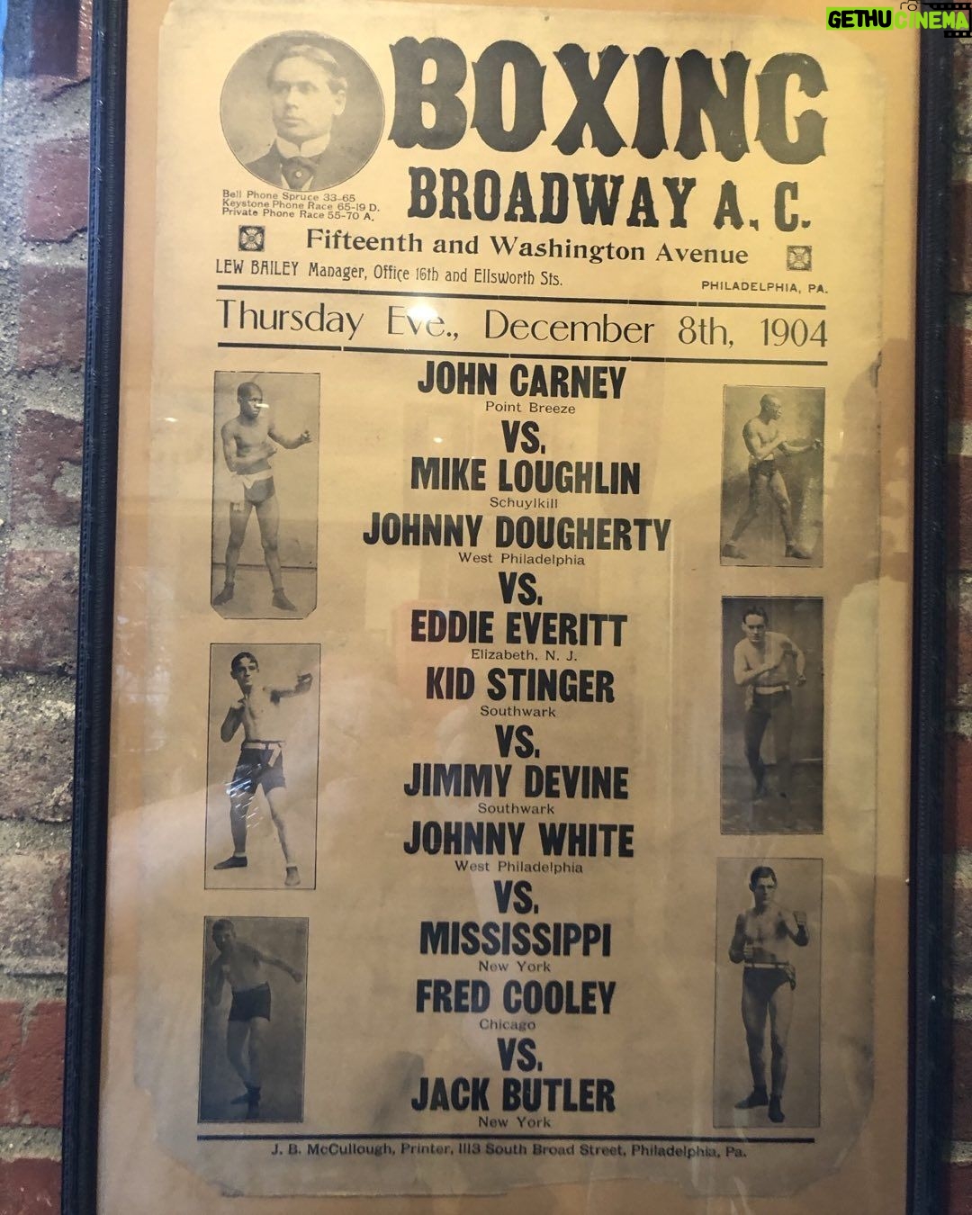 Frank Stallone Jr. Instagram - A very rare poster from 1904 in Philadelphia notice the names of mostly Irish fighters who dominated the sport at that time along with with Italian and Jewish fighters. Most posters have not survived as they were torn down and another put up for the next fight as boxing and baseball dominated all sports. This is almost 120 yrs old! #boxing #irish #philadelphia #1904