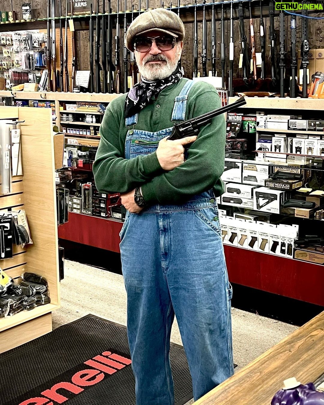 Frank Stallone Jr. - 4.7K Likes - At my favorite gun shop American Arms in Glendale. I'm holding a Smith and Wesson Model 29 N frame 44 Magnum 8"3/8 barrel. Clint Eastwood in the first two Dirty Harry films had the same pistol but with a 6 1/2 inch barrel in Sudden Impact he used the 44 auto mag in Dead Pool and the Enforcer he went back to the model 29 and used a 6” barrel Notice my finger is not the trigger. Gun safety is paramount. #gunsaftey #smithandwesson #dirtyharry