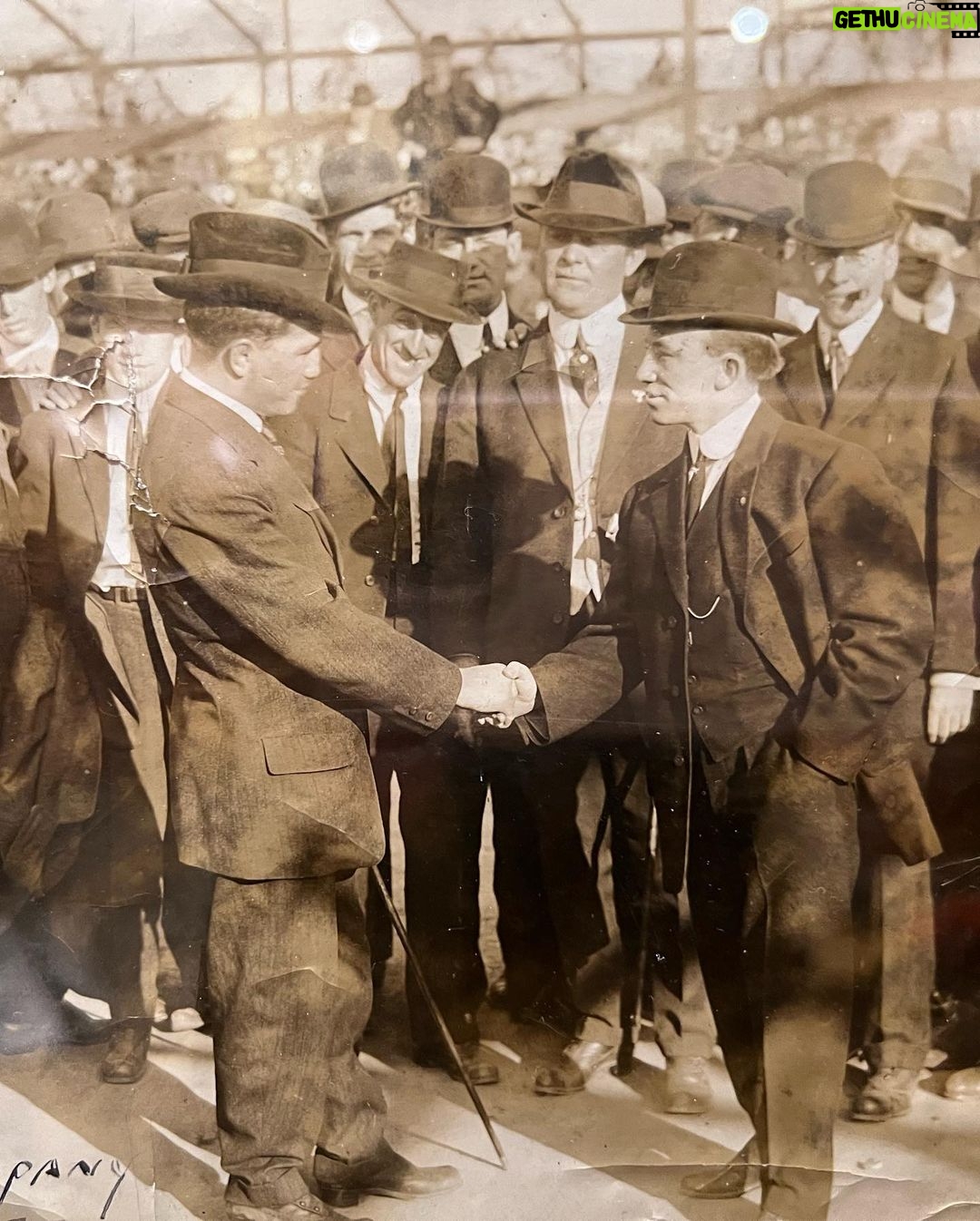 Frank Stallone Jr. - 1K Likes - One of my favorite fighters Ad Wolgast, who was lightweight champion from 1910 to 1912. Was in what is considered the most brutal fight in boxing history a schedule 45 round fight against great lightweight champion Battling Nelson Wolgast stopped Nelson in the 40th round, I have the largest and best collection of Ad Wolgast in the world, this is just a tiny portion of it. I love the heart and soul of this man who at one time was the richest athlete in the country , I have his bank statement and died penniless and blind in a California mental inside institution at Camarillo in 1955 as you can see I have his wallet, with his handkerchief, the other picture is Wolgast with Bantamweight champion Johnny Coulon and the other with friends and the last is of the 5’ 4” man staring down. #adwolgast #battlingnelson #camarillo #california #cadillacmi #boxing @unclefranksbourbon