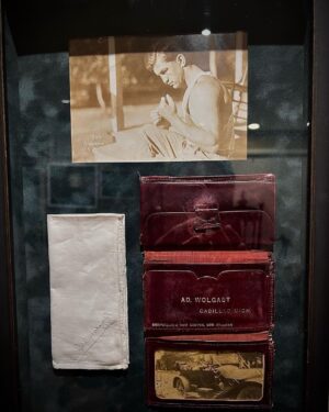 Frank Stallone Jr. Instagram - One of my favorite fighters Ad Wolgast, who was lightweight champion from 1910 to 1912. Was in what is considered the most brutal fight in boxing history a schedule 45 round fight against great lightweight champion Battling Nelson Wolgast stopped Nelson in the 40th round, I have the largest and best collection of Ad Wolgast in the world, this is just a tiny portion of it. I love the heart and soul of this man who at one time was the richest athlete in the country , I have his bank statement and died penniless and blind in a California mental inside institution at Camarillo in 1955 as you can see I have his wallet, with his handkerchief, the other picture is Wolgast with Bantamweight champion Johnny Coulon and the other with friends and the last is of the 5’ 4” man staring down. #adwolgast #battlingnelson #camarillo #california #cadillacmi #boxing @unclefranksbourbon