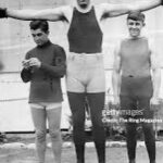 Frank Stallone Jr. Instagram - Born William August Hoppe in San Francisco. He fought from 1911 to 1923 in and accident he blew 6 of his fingers off and was rushed to the hospital by his good friend lightweight champ Ad Wolgast. Hoppe had 88 fights despite his injuries.In one photo you see Wolgast and Hoppe under heavyweight champ Jess Willards arms. Looks like Ad's checking his IPhone in 1911! #adwolgast #jesswillard #williehoppe #boxing @paulspadaforaofficial @steveoralekim @mariolopez @fortunegymboxing @franksnobleart