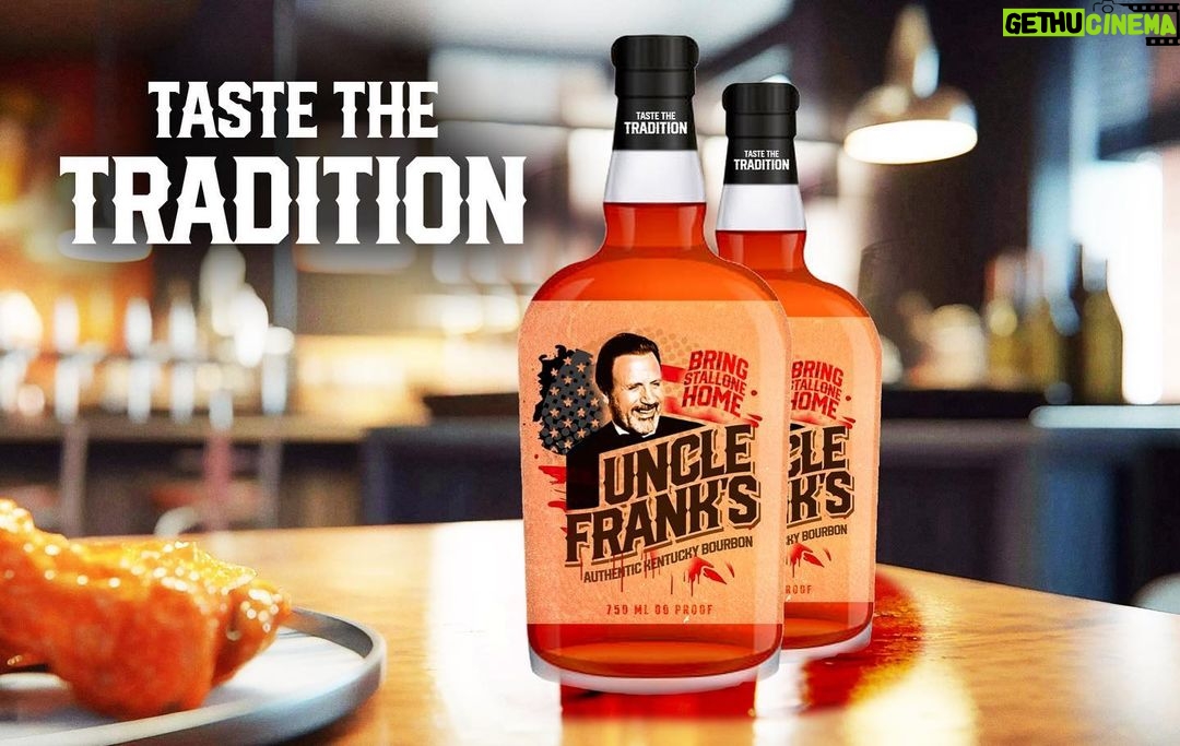 Frank Stallone Jr. - 1.1K Likes - Coming real soon! Uncle Frank’s Kentucky Bourbon. It’s a 12 year old bourbon and believe me it taste great and will be available worldwide at a reasonable price. #kentuckybourbon #kentucky