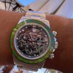 French Montana Instagram - Oyster bracelet ! ROLEX DAYTONA 116520 A tribute to 🇲🇦 Morocco 🇲🇦 with the Arabic numerals MONTANA EDITION - out now Skeleton concepts ‘ beyond your expectations 💚