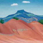 Frida Gustavsson Instagram - Red Hills with Pedernal, White Clouds by Georgia O’Keeffe (1936)