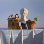 Frida Gustavsson Instagram – still life with peaches, grapes and a bust by david ligare. 

i am a huge fan of davids work and its neo classical elements. they make me dream of lounging around in arcadia, surrounded by mythological creatures and ever blue skies. the bond between the past and the present is unbreakable and always an inspiration 💜