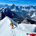 Frida Gustavsson Instagram - i have dreamt about the mighty himalayan mountains for as long as i can remember - its peaks etched in my consciousness as a wild dream. to finally see them up close has been a humbling and transformative experience that will stay with me always ❤️ thank you to my epic climbing partners @lottahintsa and @emmasvenssonphoto so much love and respect and last, but not least, thank you to the magical people of nepal for your immense generosity and spirit - you are incredible and i cannot wait to come back to your enchanted land. Sagarmatha National Park