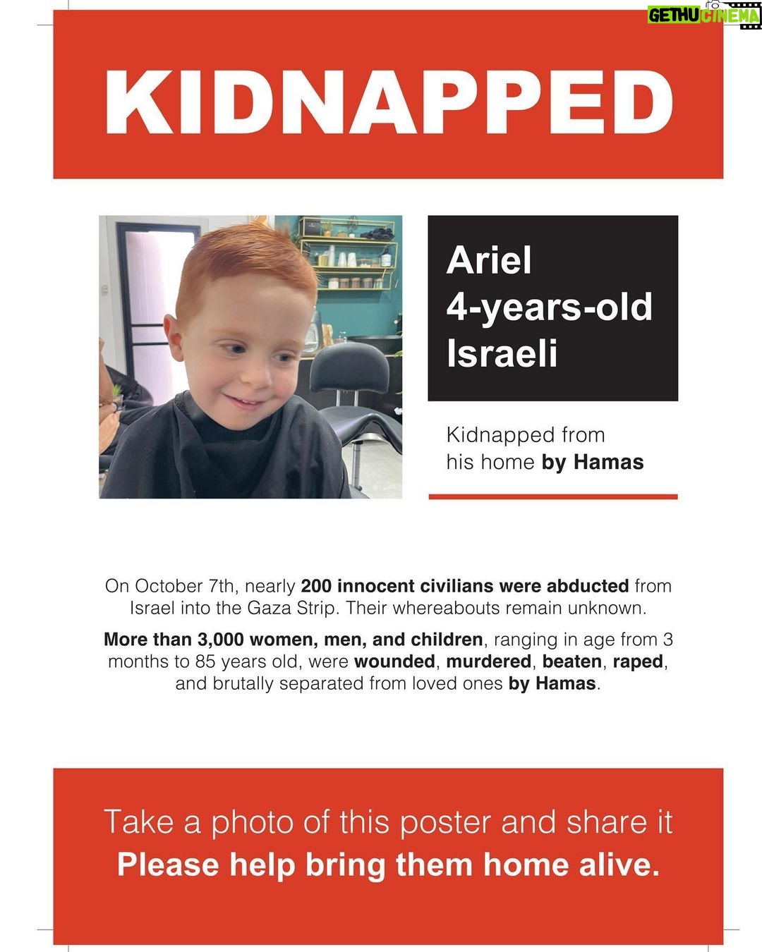 Gal Gadot Instagram - At this moment there are hundreds of missing innocent Israelis, their families broken and begging for any piece of information, any lead to help bring them home. I am using my platform to share their names. their faces, to tell the world what is happening. Please share their photos, share the stories together let's #BringThemBack if you have any information or if your loved one is missing please head to the link on my story to contact us ____ thank you @dedebandaid @nitzanmintz @talhuber