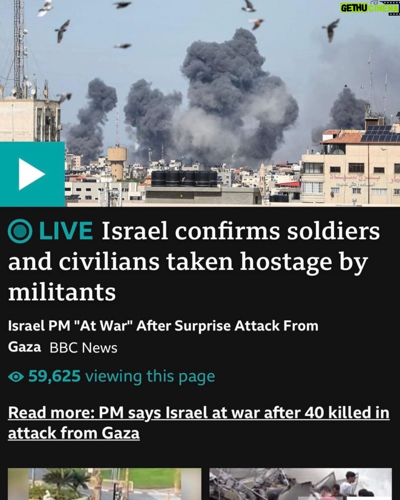 Gal Gadot Instagram - At least 250 Israeli have been murdered and dozens of women children and elders held as hostages in Gaza, by Palestinian military group Hamas. Starting early morning more than 3,000 rockets were fire. Hamas is holding hostages, controlling bases and settlements in Israel. There have been more than 1,500 injured and heavy fighting is still ongoing “I hear their voices and they are banging on the door. I am with my two little children.” My heart is aching Praying for all of those in pain