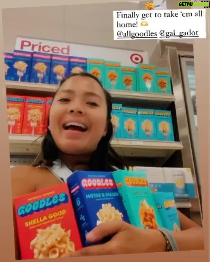 Gal Gadot Instagram - It is so much fun to see all of your super cool @allGoodles Shelfies at @target 🌈 Keep sharing and spreading love, you guys ❤️ #GoodlesShelfie