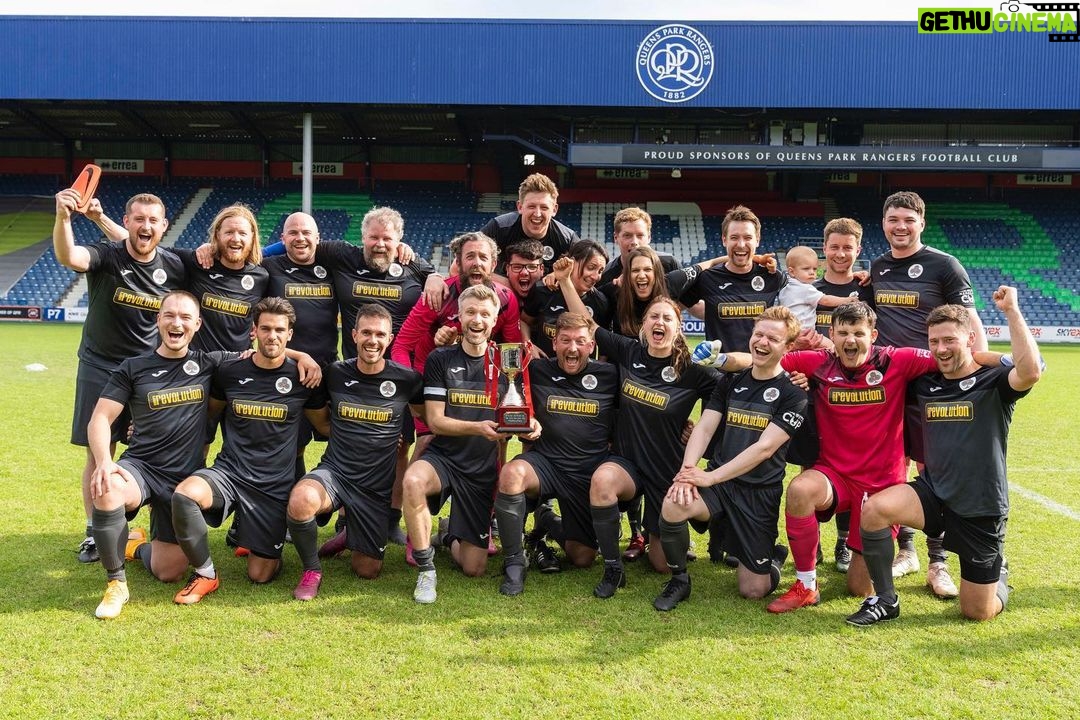 Gal Gadot Instagram - Yesterday was the annual Mark Milsome Memorial Cup game and this year our very own Heart of Stone crew represented, going head to head with the “pros” from Ted Lasso 😜 The cup game is one of many fantastic ways our incredible industry raises money for the Mark Milsome Foundation, a charity founded after Mark’s tragic death on set in 2017. Since then, the foundation has worked hard to raise industry standards and make our workplace safer. And guess what? The team brought it home! Heart Of Stone Win the Mark Milsome Memorial Cup!!🏆 Well done to everyone involved in the organising, it was a great day and a good sum of money raised for the @markmilsomefoundation Remembering Mark today, on what would have been his 59th Birthday. Fantastic effort from the Heart of Stone team, I’m so proud to be part of this amazing crew🙌🏼⚽️🥇 @markmilsomememorialcup #BeMoreMark