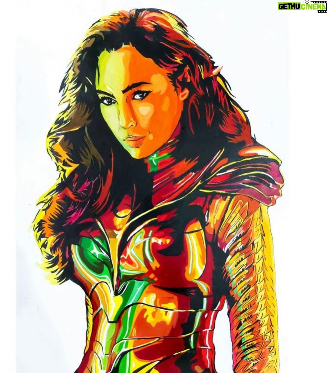 Gal Gadot Instagram - Wow! ⚡✨ Your love for this incredible character never cease to amaze me, I'm so grateful and honored to see all of these beautiful artworks! 🙏❤️