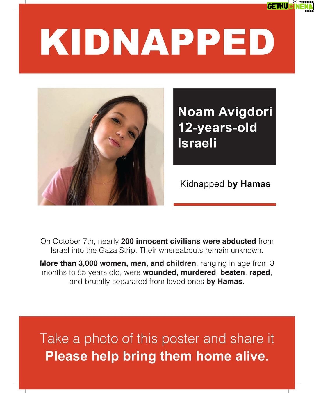 Gal Gadot Instagram - These are all members of THE SAME FAMILY, 10 of them, all being held captive by Hamas. Take a minute and let that sink in. Children, mothers, grandparents, all been taken from their homes and not heard from since last Saturday What if this was your family? #BringThemBack — — Thank you @dedebandaid @nitzanmintz @talhuber