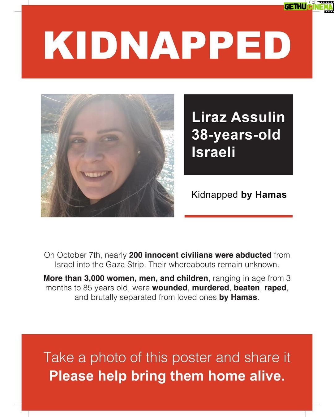 Gal Gadot Instagram - at this moment there hundreds of kidnapped or missing innocent Israelis. I am using my platform to share their names. their faces, their information. please share their photos, share the stories. And help us scream to the world, Hamas #BringThemBack! if you have any information or if your loved one is missing please head to the link on my story to contact us — — Thank you @dedebandaid @nitzanmintz @talhuber