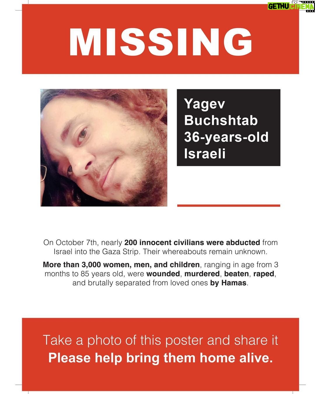 Gal Gadot Instagram - At this moment there are hundreds of missing innocent Israelis, their families broken and begging for any piece of information, any lead to help bring them home. I am using my platform to share their names. their faces, to tell the world what is happening. Please share their photos, share the stories together let's #BringThemBack if you have any information or if your loved one is missing please head to the link on my story to contact us ____ thank you @dedebandaid @nitzanmintz @talhuber