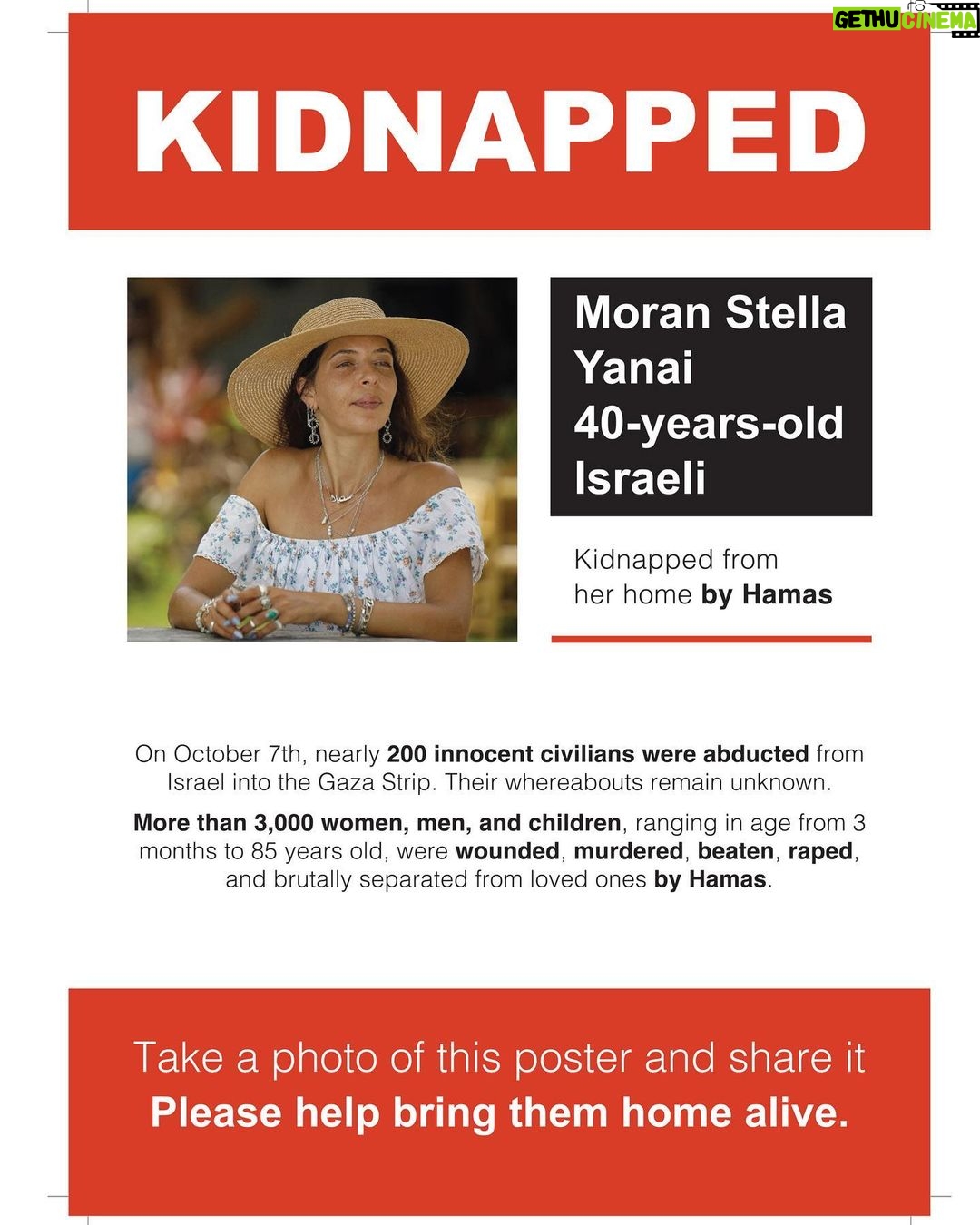Gal Gadot Instagram - At this moment there are hundreds of missing innocent Israelis, their families broken and begging for any piece of information, any lead to help bring them home. I am using my platform to share their names. their faces, to tell the world what is happening. Please share their photos, share the stories together let's #BringThemBack if you have any information or if your loved one is missing please head to the link on my story to contact us ____ thank you @dedebandaid @nitzanmintz @talhuber