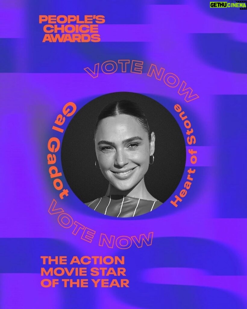 Gal Gadot Instagram - Big thanks to the incredible fans for watching ‘Heart of Stone’ and for the People’s Choice nomination. Your support is a true highlight in this adventure. 🙏#HeartOfStone