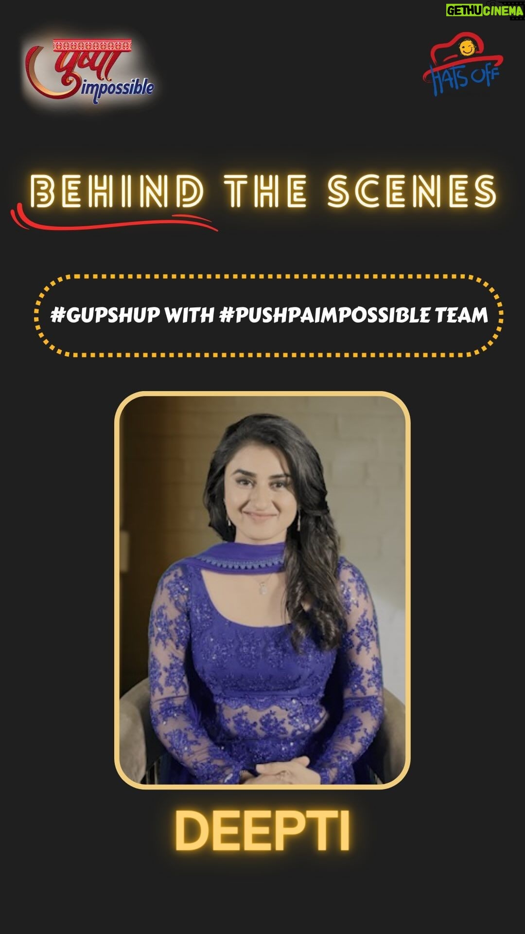 Garima Parihar Instagram - #PushpaKeKisse Secret se bhare in questions me, Har jawab par hai ek alag twist! Catch the stars of #PushpaImpossible talking about kuch #AndekheKisse Janiye unka anubhav aur unke 1 saal ka safar #DeeptiKiZubaani #Hatsoffproduction #sonysab #PushpaImpossible #PushpakeKisse #PushpaKeJawab #PushpaAchievements #PushpaStories #Sabtv #Drama #Stars #AndekheKisse