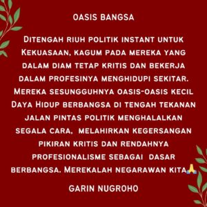 Garin Nugroho Instagram - Salam kebersamaan berbangsa @madanifilmfest @ong.hariwahyu @inefebriyanti @jamaluddin_latif @sudarta.gusti.9 @pksdw63 @teatergarasi @komunitas_salihara @abrahamsamad_ @siska.raharja @b.paningron @ajiewartono @jaffjogja @shoosugar @ifdclub