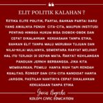 Garin Nugroho Instagram - Elit politik riuh di tampilan dan tanpa malu membenarkan diri , menutupi serba kalahan , mudah tunduk dan berbelok diatur kekuasaan tanoa etika bahkan tak peduli khianati rakyat ? @iskandarloedin @jaffjogja @madanifilmfest @retno_damayanti @jaga_pemilu @bawasluri @erros_djarot @eriksupit @abrahamsamad_ @hanummm @tiopksdw @suara88 @rajaantoni @abrahamsamad_ @adindafudia @analahms @fajarrizaulhaq @masbutet @b.paningron @ajiewartono @siska.raharja @rinadamayanti23 @kamilandini @gibongtr #katahati @jaga.pemilu #jaga_pemilu @shoosugar @madanifilmfest @angginoen @ajishdibyo @budi.irawanto @dyherlin @novikurnia @bless_in_pics