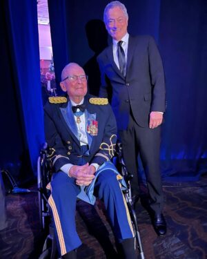 Gary Sinise Instagram - In Knoxville as Master of Ceremonies with 30 Medal of Honor recipients at the Medal of Honor convention. 
Backstage with 95 year old Korean War veteran Colonel Ralph Puckett Jr.