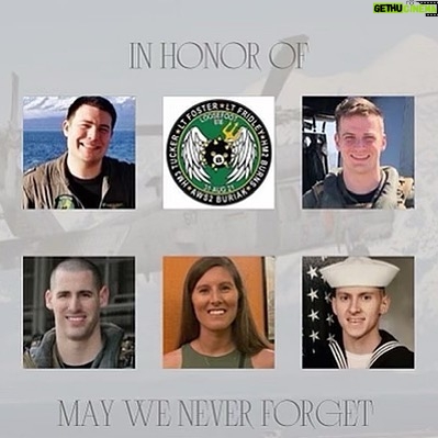 Gary Sinise Instagram - Today we remember HM2 Bailey Tucker, HM1 Sarah Burns, AWS1 James Buriak, Lt. Paul Fridley and Lt. Bradley Foster. Killed one year ago when their helicopter Loosefoot 616 crashed off the coast of San Diego. #neverforgotten