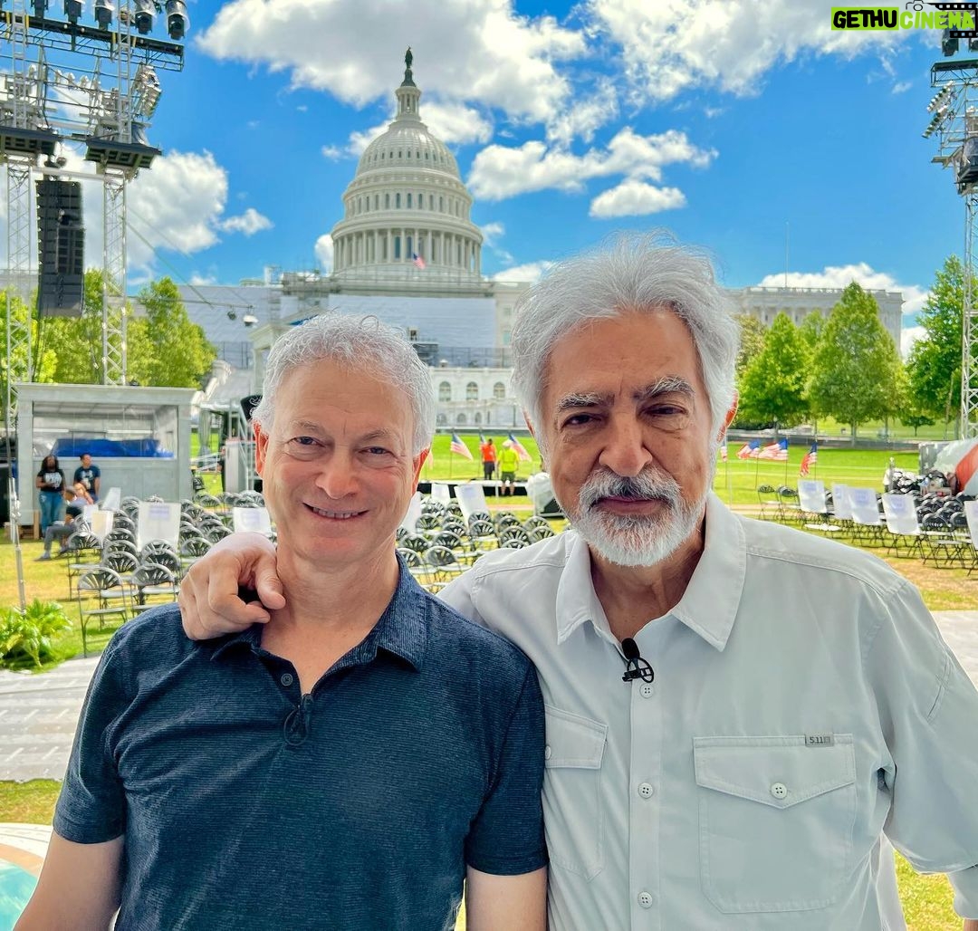 Gary Sinise - 19.5K Likes - Hey Folks,
An honor to be back with my pal Joe Mantegna in D.C. for Memorial Day Weekend. Be sure to tune into the National Memorial Day Concert on PBS at 8PM ET, tomorrow night. It will be an incredibly moving event honoring those who sacrificed their all for this country.
