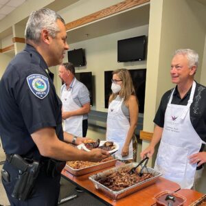 Gary Sinise Instagram - Made a special trip today to visit the Police, Fire and Dispatcher Departments in my hometown of Highland Park, Illinois. Was honored to support the PD with our @garysinisefoundation Serving Heroes program. My heart goes out to all the brave first responders serving there and to all the victims and families effected by the terrible shooting on July 4th.