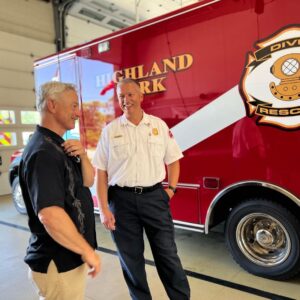 Gary Sinise Instagram - Made a special trip today to visit the Police, Fire and Dispatcher Departments in my hometown of Highland Park, Illinois. Was honored to support the PD with our @garysinisefoundation Serving Heroes program. My heart goes out to all the brave first responders serving there and to all the victims and families effected by the terrible shooting on July 4th.