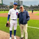Gary Sinise Instagram - So much fun to be here with @dansbyswanson at my favorite place in the world, Wrigley Field. Go @cubs!!