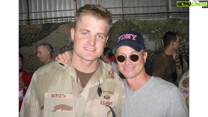 Gary Sinise Instagram - 20 years ago, in June of 2003, I made my first-large scale USO tour to Iraq in support of our nation’s service members. On the day we departed from Washington DC aboard a Northwest Airlines 747, I had no idea the impact it would have on my life. This trip, where I was fortunate to visit with troops stationed at Camp Udari, Camp Doha, Camp Sayliyah, and in and around Baghdad, was the first of over 100 USO tours overseas and across the country that I would make in the coming years. It was a landmark moment in my journey from self to service, playing a pivotal role in the creation of the Gary Sinise Foundation. 20 years later, I am truly a Grateful American.