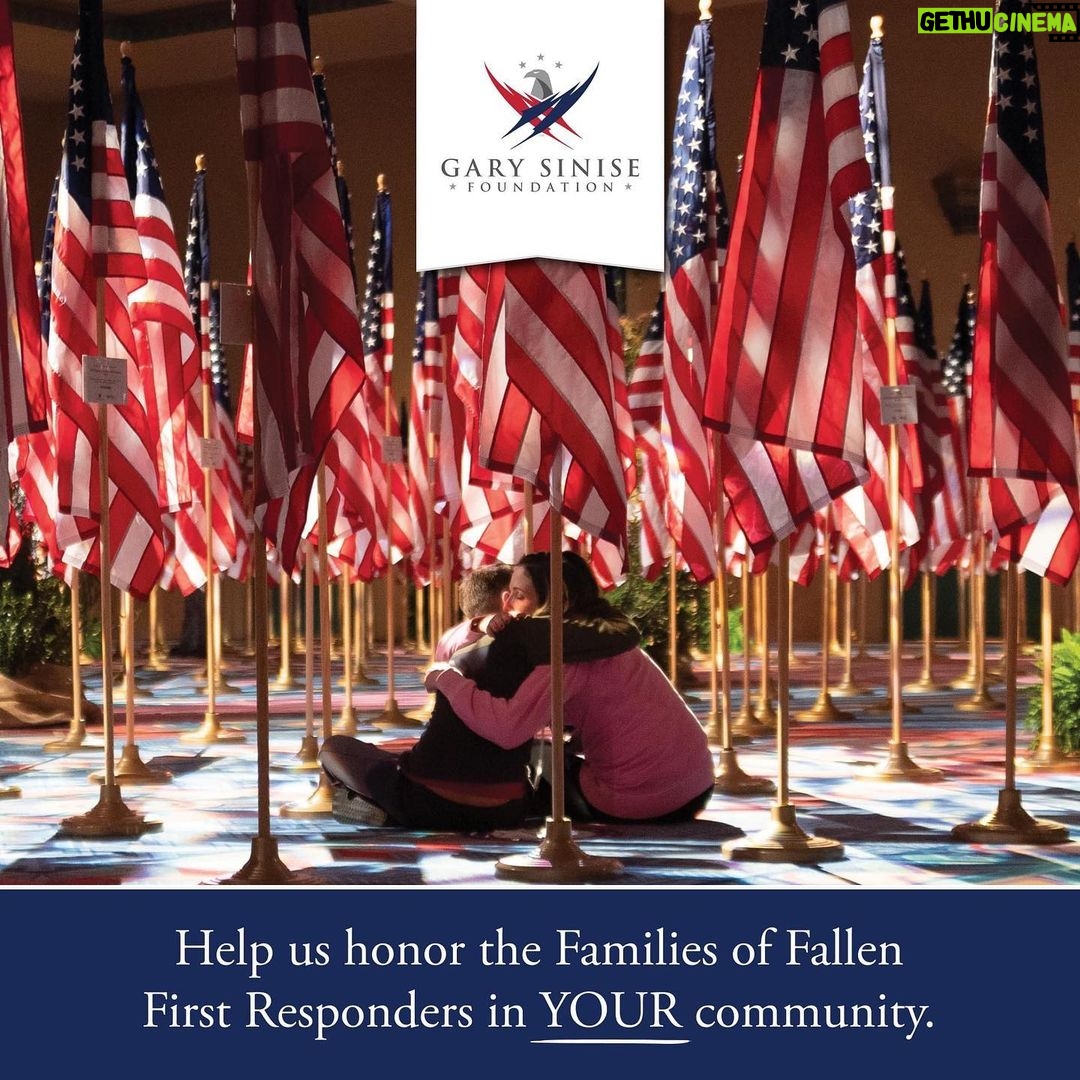Gary Sinise Instagram - Dear devoted supporters and Friends of Gary Sinise Foundation! Thanks to so many of you who support us in our mission to serve our defenders. It is always heartening to see how your support manifests into real positive healing and joy for those we serve. I’m sending a reminder that we’ve expanded our support to the Families of Fallen First Responders and we ask you to join us in spreading the word if there are families in need within your own communities. Help us remind them we do not forget their sacrifices! Please share the link in my bio with the families of fallen first responders so they can register for support🙏🏼