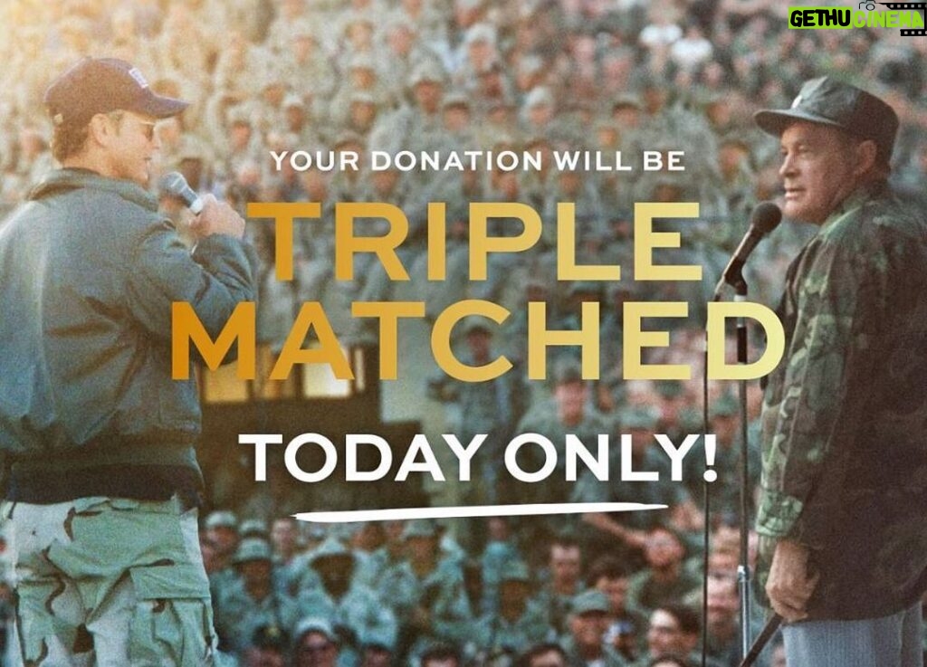 Gary Sinise Instagram - Today’s the day, folks! And I have MORE incredible news. The Bob & Dolores Hope Foundation were so inspired by your enthusiasm and love for our mission, they extended their TRIPLE MATCH to $500,000. I am stunned. This means we could actually raise $1.5 MILLION DOLLARS in celebration of our 12th Anniversary Day of Giving. Just incredible. If you would like to have your donation triple matched, please go to the link in my bio. The past twelve years have been some of the most meaningful years of my life. I’ve seen firsthand the sacrifices our defenders make every day. Our severely wounded veterans struggling at home, all those suffering the invisible wounds of war, every first responder who rushes into danger, and the families of fallen heroes grieving their loved ones who never returned—we never forget them. You’ve joined me on this mission every step of the way. Your kindness, your generosity, and your support has never faltered. And for that, I am a Grateful American. To everyone who’s already donated, I cannot thank you enough. Your gift allows us to continue our life-changing outreach. Your pal, Gary