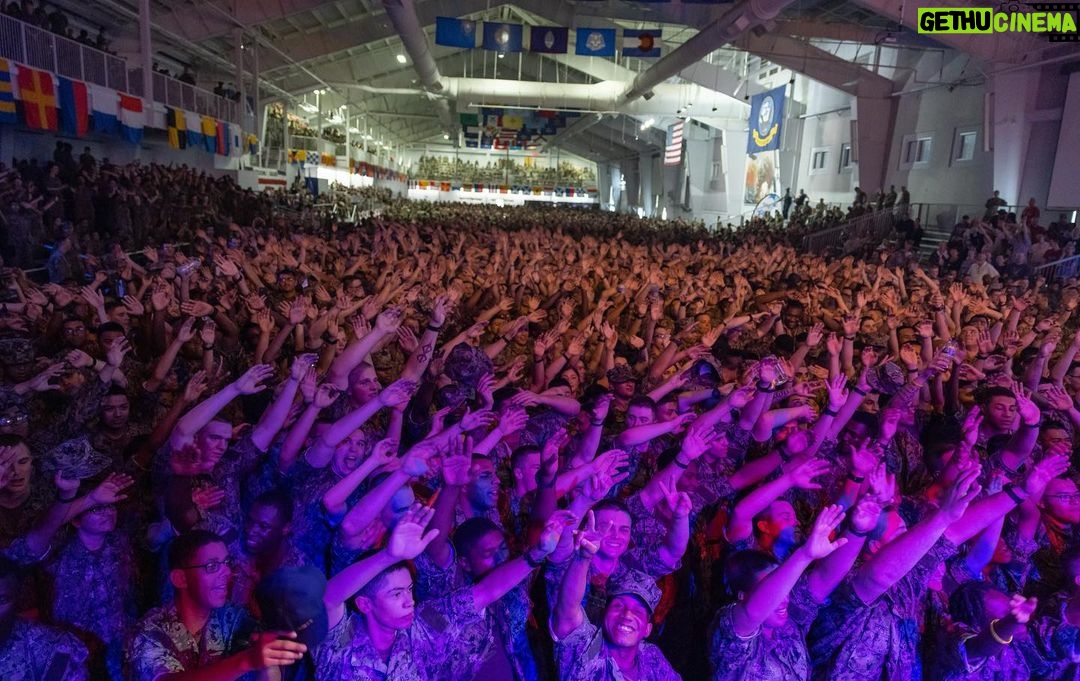 Gary Sinise - 4.4K Likes - Yesterday, July 3, 2023, a great show at Great Lakes Naval Base for over 5000 of our newest recruits🙏🏼🇺🇸